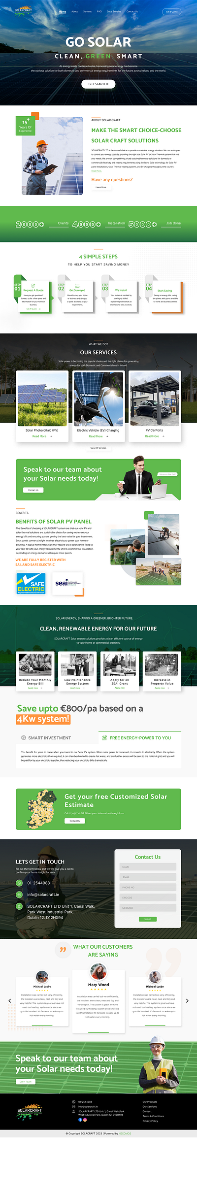 Solar Solutions Web Page branding business development design solar energy ui ux website design