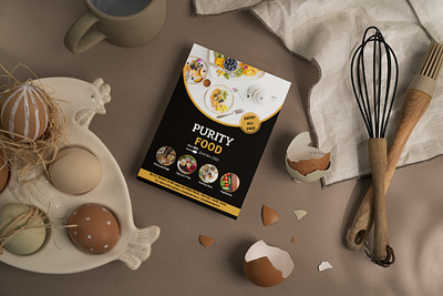 Purity Food flyer graphic design marketing