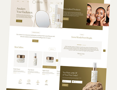 Orela - Skincare Website Design beauty beauty website feminine feminine website skin skincare skincare website web design website website design