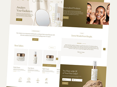 Orela - Skincare Website Design beauty beauty website feminine feminine website skin skincare skincare website web design website website design