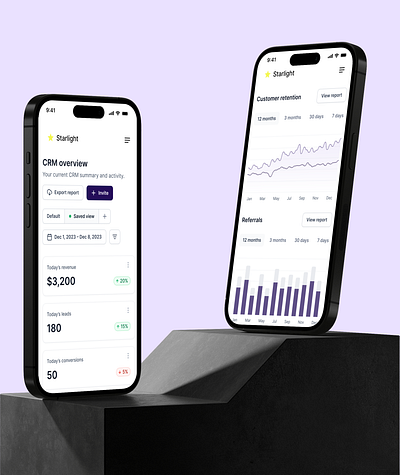 Starlight CRM app crm design ui ux ux design