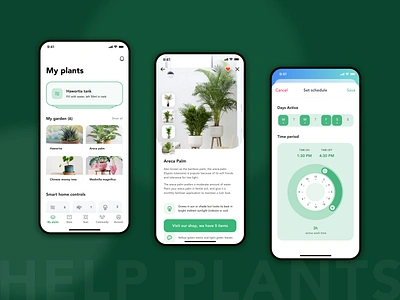 Garden App app application botanical design flower garden green grow home garden interface plant ui uiux ux