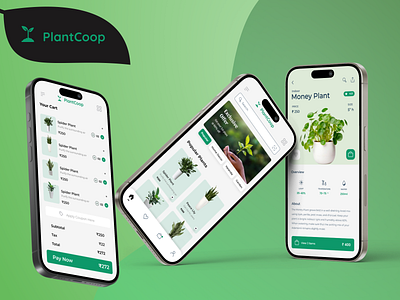 PlantCoop - Plants at your Doorstep app figma mobile plants ui uiux ux