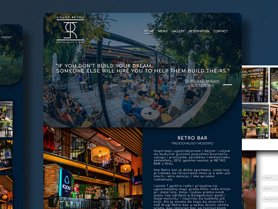 Retro Restaurant and Bar Landing Page bar design graphic design restaurant web design web sites