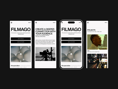 Filmago app design branding design editorial graphic design illustration layout layout design logo minimal motion design movie typography ui