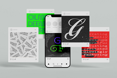GarageFonts Instagram branding design fonts graphic design illustration logo type design type foundries typography ui vector