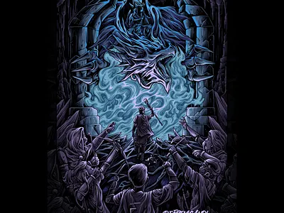 War With Ice Dragon apparel art artwork design digital art dragon drawing graphic design illustration myth mythology