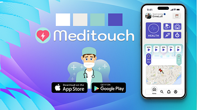 Meditouch: Monitor Your Quality of Life, Keep Your Loved Ones 🌟 app branding design logo medical app ui ui ux ui ux ux