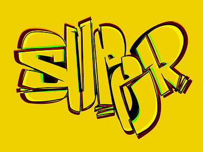 Super graffiti design graffiti illustration ink letter letters super text typograpy urban