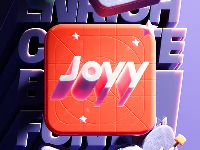 An untitled rendering for JOYY 3d branding logo