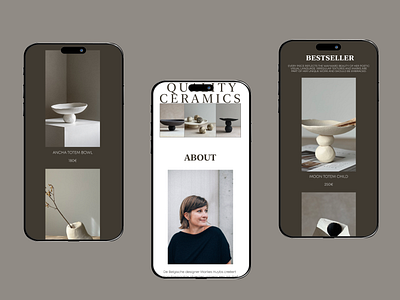 mobile version ceramics ceramics design figma ui web design брендинг графический дизайн