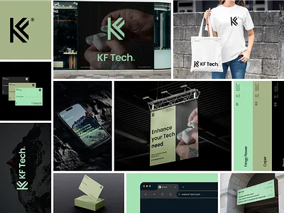 KF TECH,LETTERS LOGO,LOGO brand identity branding graphic design letter letter logo logo logo design modern tech tech branding tech logo tech startup technology technology logo