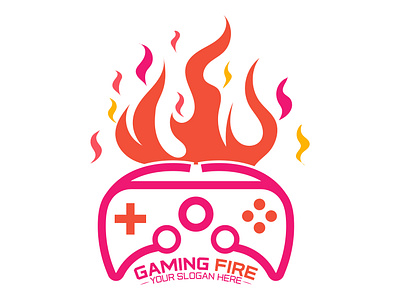 minimalist gaming controller fire logo design 3d animation branding consoler controller design fire game gaming gaming fire graphic design icon illustration logo logo creator logo design logo make logodesign motion graphics ui