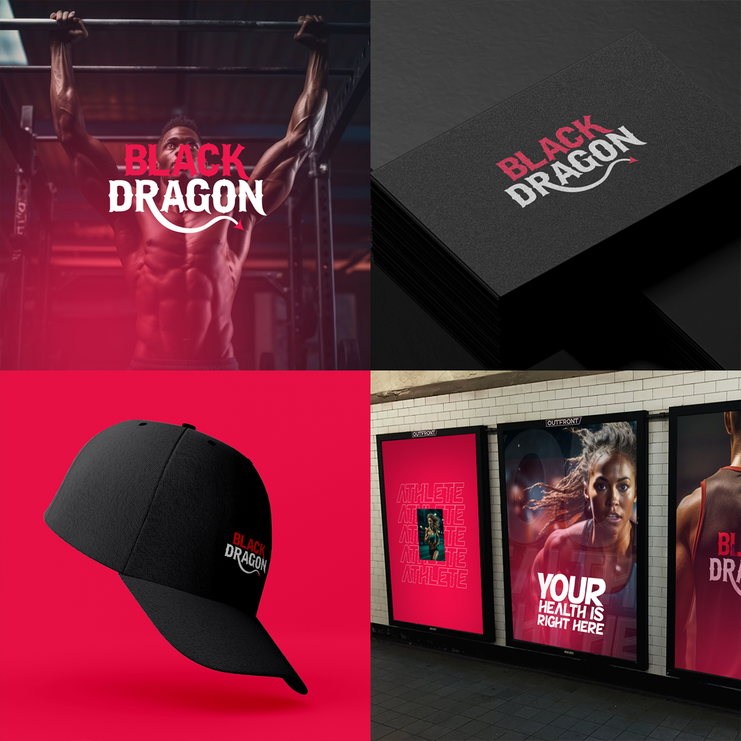 Redesigned Logo, Brand Identity for Black Dragon Gym by Bilal Khan on ...