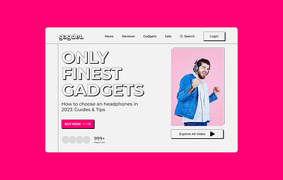 Gadgets Website UI branding graphic design logo ui