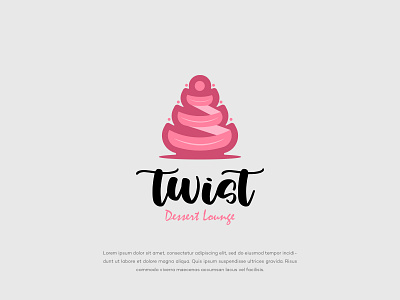 Dessert lounge company logo creative logo design. branding creative design graphic design illustration logo logo design logodesign logotype pink sky