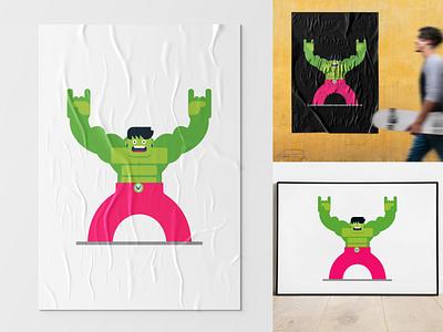 Hulk Character Design adobe illustrator adobe photoshop branding character design design graphic design illustration