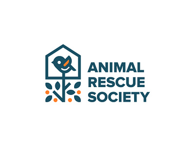 Animal Rescue Society logo design bird design identity logo mascot