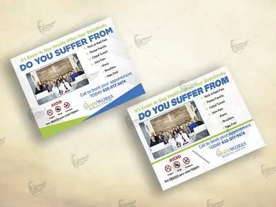 Pain Relief Postcard Design design direct mail postcard directmailpostcard eddm eddm postcard eddm postcard design flyer modern postcard design pain relief postcard design postcard postcard design