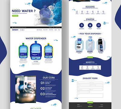 WATER WEBSITE DESIGN UIUX figma ui ux website design