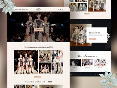 Fashion Design Home Pgae fashion design home page ui website design