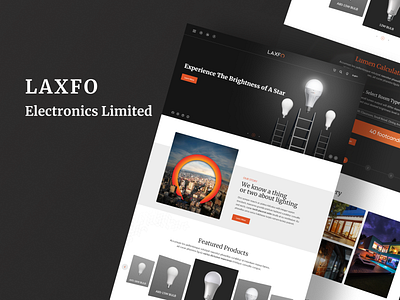 Laxfo Electronics Limited Web application dark dbl electronics electronics limited laxfo led led bulb modern uiux design website