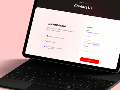 Contact Us Page UI Design contact contactpage contactui contactuspage coontactus design getintouch getintouchui technology ui uidesign uiux uiuxdesign uxdesign webdesign websitedesign