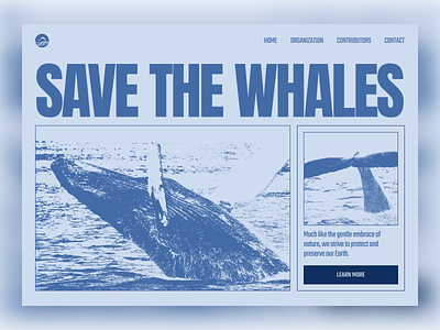 Environmental Website Landing Page Inspiration above the fold design enviroment environmental graphic design greenpeace landing minimal ui ux web design website whale whales
