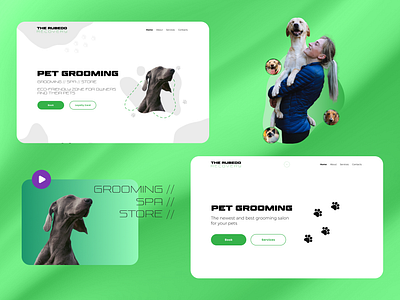 The Rubedo Recovery - pet grooming landing page variations about barbers booking website cats dogs grooming grooming website hairdressers hero page hero section how it works pet website pets web design