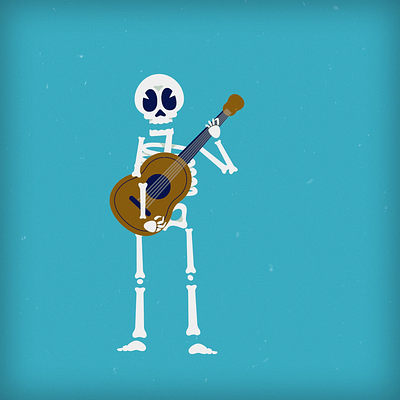 Skeleton guitarist 2d animation after effects animation cartoon animation duik motion graphics skeleton