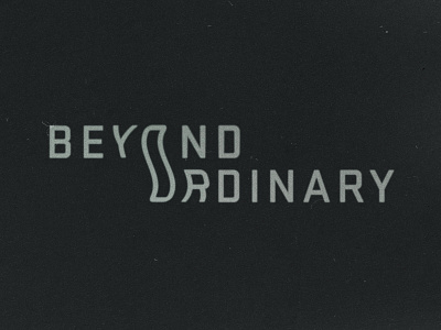 Beyond Ordinary branding lettering logo typography wordmark