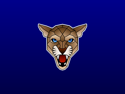 Polygon cougar mascot for esports team 3d animal brand branding cougar esports graphic design illustration logo logo design mascot polygon video games visual design visual identity