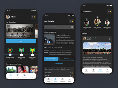 Impactify: Social Impact App Design ui ux