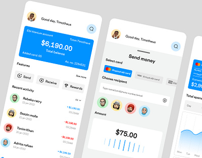 Ebl Fintech Dashboard adobexd animation app dashboard design development drive figma fintech product design software ui uiux wallet