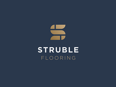 Flooring logo brand branding construction flooring gold graphic design logo logo design navy tile tiles visual design visual identity wood
