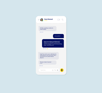 Daily UI _ 013 | Direct Message app dailyui design designapp ui ux