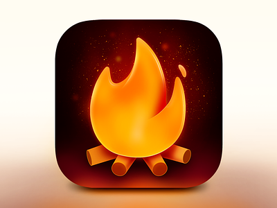 Fireplace IOS Icon 3d icon app logo chrismats christmas fire fire fireplace fireplace icon flame flat hot icon design icon set illustrator ioc icon ios iphone icon log photo icon tinder ui