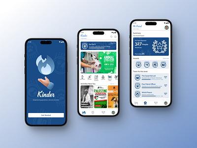 Kinder : Social Impact App ui