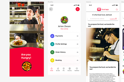 EpicureanEats: A Visual Symphony of Food Delivery UX/UI food app ui ux