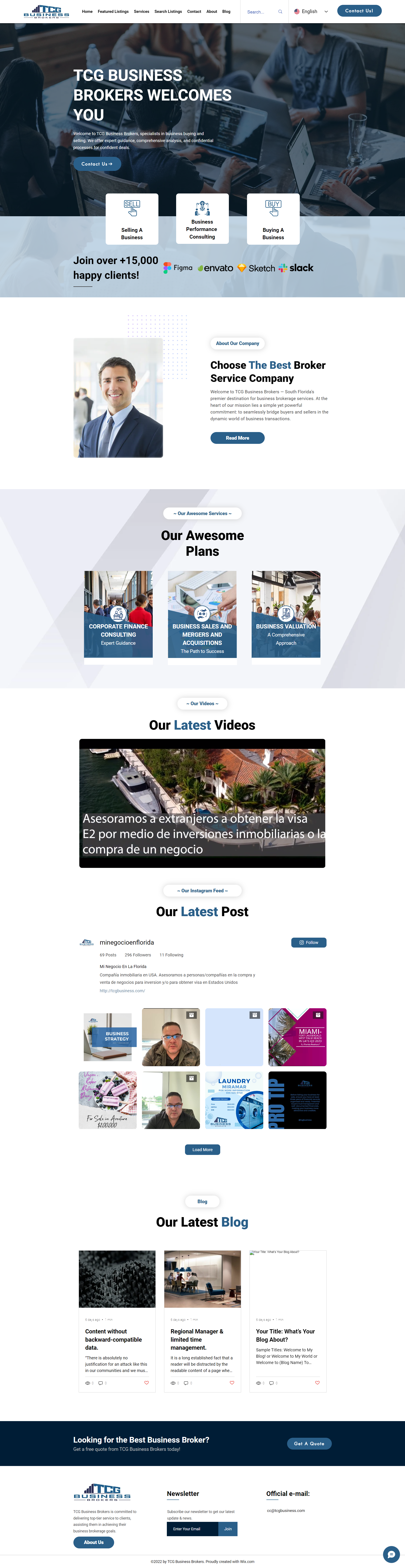 Business Website Made By Wix branding broker business business website design landing page ui ux website wix