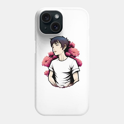 Anime boy, comic art anime art boy branding case conceptual art design flowers graphic design illustration nature oo4 graphics phone poster design print