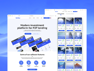 Finriser - crowdfunding platform builder banking banking website finance financial website fintech hero page hero section home page investment landing page lending website loan loan page loans peer 2 peer
