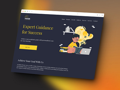 Private tutor website redesign case study education landing page private education tutor web design website