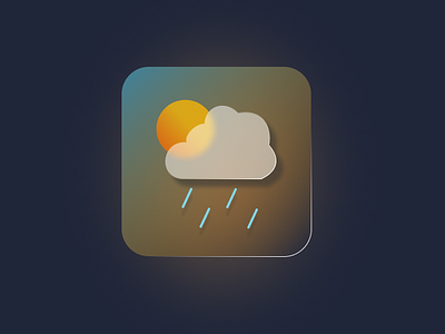 Weather App Icon Design app icon design figma graphic design icon icon design minimalism mobile app ui ux design visual design visualidentity