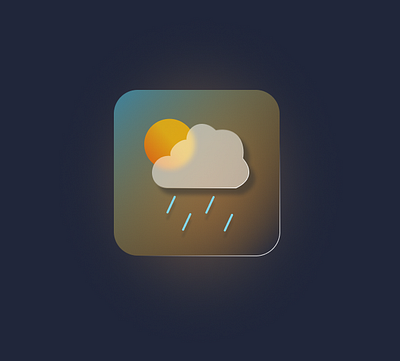 Weather App Icon Design app icon design figma graphic design icon icon design minimalism mobile app ui ux design visual design visualidentity