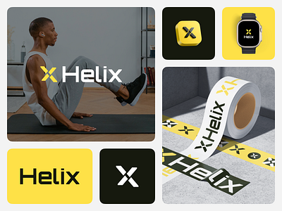 Helix - Brand Identity brand identity brand sign brand studio branding corporate identity fitness fitness logo gym halal design icon logo design logo designer logobook logotype minimalism modern sports sports logo visual identity yoga