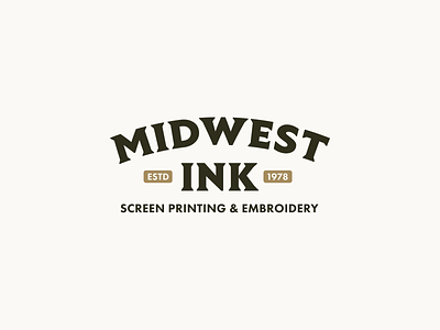 Logo Development for Midwest Ink branding design graphic design illustration logo screenprint screenprinting typography