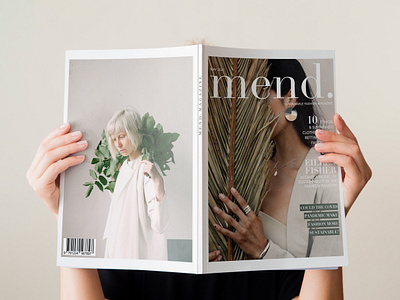 Mend Magazine: Cover Design brand design branding design editorial fashion graphic design logo magazine masthead print print design publication design sustainable
