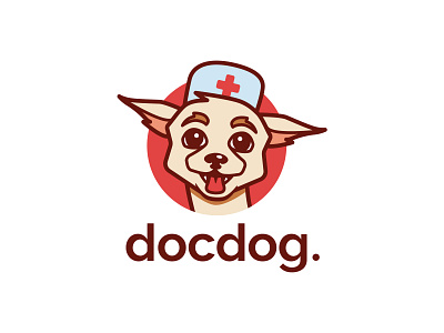 Logo docdog. dog graphic design logo vet clinic ветеринарная клиника иллюстративный логотип