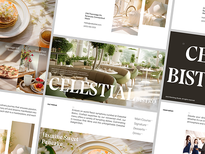 Celestial - Restaurant Landing Page aesthetic landing page clean company profile hero home landing page minimal minimalism minimalist minimalist landing page minimalist website page reservation restaurant website simple interface ui uiux user interface web design whitespace